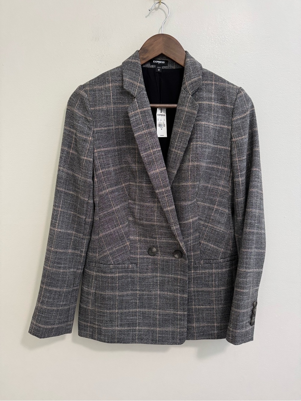 Express NWT Plaid Longline Blazer
